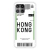 Coque silicone iPhone 12 mini Billet d'embarquement pour Hong Kong