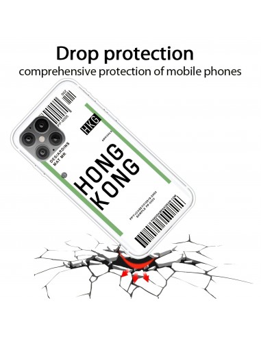 Coque silicone iPhone 12 mini Billet d'embarquement pour Hong Kong