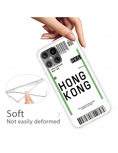 Coque silicone iPhone 12 mini Billet d'embarquement pour Hong Kong