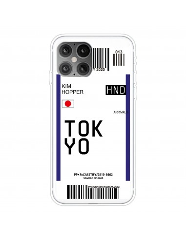 Coque silicone iPhone 12 mini Billet d'embarquement pour Tokyo Kim