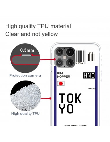 Coque silicone iPhone 12 mini Billet d'embarquement pour Tokyo Kim