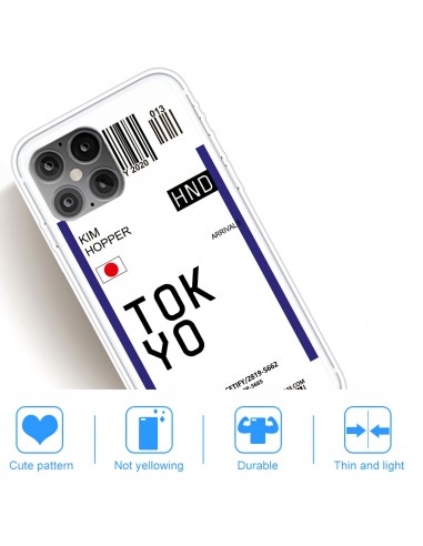Coque silicone iPhone 12 mini Billet d'embarquement pour Tokyo Kim