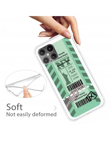 Coque silicone iPhone 12 mini Ticket de transport New York