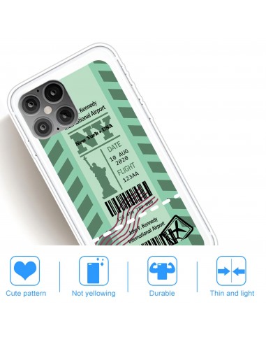 Coque silicone iPhone 12 mini Ticket de transport New York