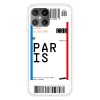 Coque silicone iPhone 12 mini Billet d'embarquement pour Paris