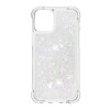 Coque silicone iPhone 12 mini fantaisie Poussières d'étoiles - Blanc