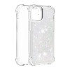 Coque silicone iPhone 12 mini fantaisie Poussières d'étoiles - Blanc