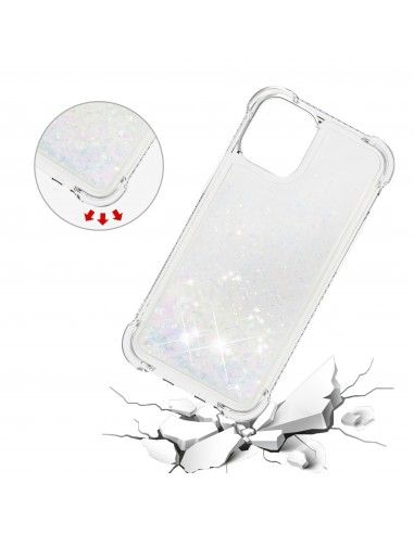 Coque silicone iPhone 12 mini fantaisie Poussières d'étoiles - Blanc