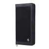 Etui portefeuille iPhone 12 Pro Max Style Jeans avec rangement carte et coque silicone intégrée - Noir