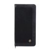 Etui portefeuille iPhone 12 Pro Max Style Jeans avec rangement carte et coque silicone intégrée - Noir