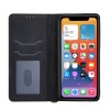 Etui portefeuille iPhone 12 Pro Max Style Jeans avec rangement carte et coque silicone intégrée - Noir