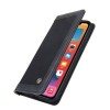 Etui portefeuille iPhone 12 Pro Max Style Jeans avec rangement carte et coque silicone intégrée - Noir