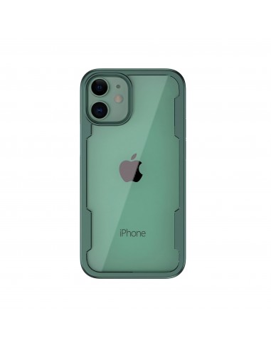 Coque antichoc iPhone 12 avec partie transparente - Vert