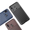 Coque silicone Galaxy A30 et A20 Syle fibre de carbone - Noir