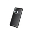 Coque silicone Galaxy A60 Syle fibre de carbone - Noir