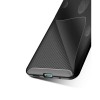 Coque silicone Galaxy A60 Syle fibre de carbone - Noir