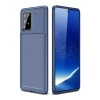 Coque silicone Galaxy S10 Lite et Galaxy A91 Style fibre de carbone - Bleu