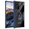 Coque antichoc Galaxy Note 20 Ultra Hybride Transparent avec anneau - Bleu