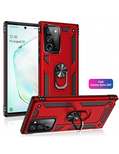 Coque antichoc Galaxy Note 20 Ultra Hybrid Armor avec anneau - Rouge