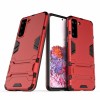 Coque antichoc Galaxy S21 Hybride avec support - Rouge