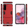Coque antichoc Galaxy S21 Hybride avec support - Rouge