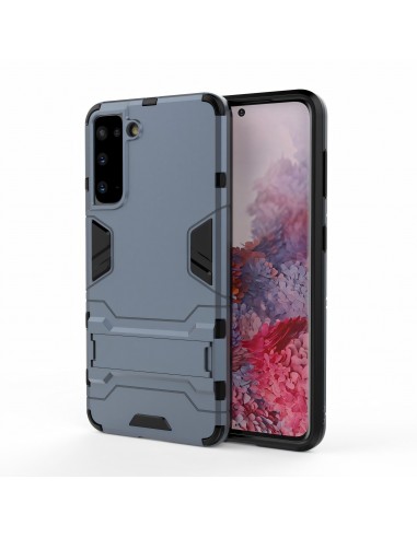Coque antichoc Galaxy S21 Hybride avec support - Bleu