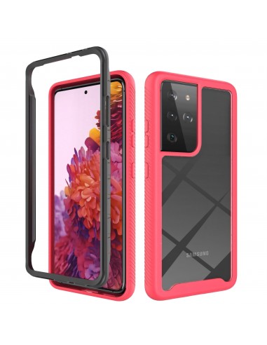 Coque intégrale Galaxy S21 Ultra Protection renforcée hybride - Rouge
