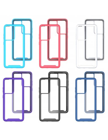 Coque intégrale Galaxy S21 Ultra Protection renforcée hybride - Rouge