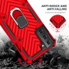 Coque antichoc Galaxy S21 Metal Hybride Armor avec anneau - Rouge