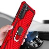 Coque antichoc Galaxy S21 Plus Metal Hybride Armor avec anneau - Rouge