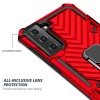 Coque antichoc Galaxy S21 Plus Metal Hybride Armor avec anneau - Rouge