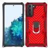 Coque antichoc Galaxy S21 Plus Metal Hybride Armor avec anneau - Rouge