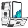 Coque antichoc Galaxy S21 Plus Metal Hybride Armor avec anneau - Argent