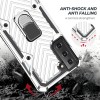 Coque antichoc Galaxy S21 Plus Metal Hybride Armor avec anneau - Argent