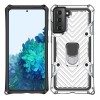 Coque antichoc Galaxy S21 Plus Metal Hybride Armor avec anneau - Argent