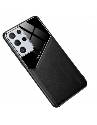 Coque antichoc Galaxy S21 Ultra Design avec partie métallique incorporée pour aimant - Noir