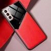 Coque antichoc Galaxy S21 Plus Design avec partie métallique incorporée pour aimant - Rouge