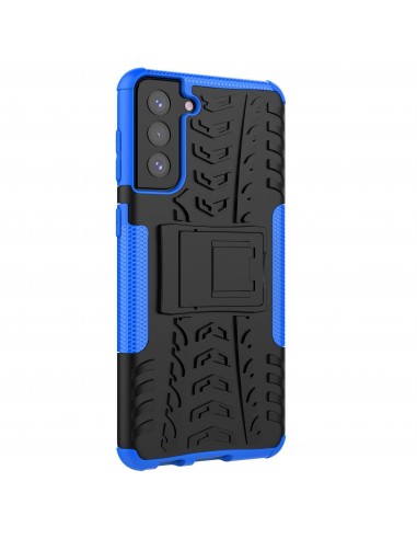 Coque antichoc Galaxy S21 Plus avec support intégré - Bleu