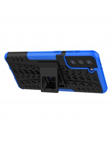 Coque antichoc Galaxy S21 Plus avec support intégré - Bleu