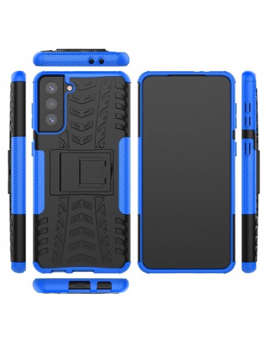 Coque antichoc Galaxy S21 Plus avec support intégré - Bleu