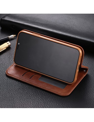 Etui de protection iPhone 11 Pro Max Style Vintage Simili cuir - Marron