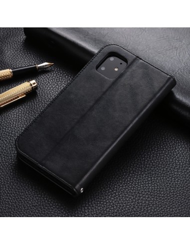 Etui de protection iPhone 11 Pro Max Style Vintage Simili cuir - Noir