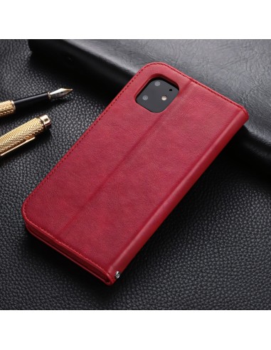 Etui de protection iPhone 11 Pro Max Style Vintage Simili cuir - Rouge