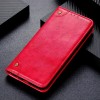 Etui portefeuille iPhone 12 mini Style cuir avec rangements cartes - Rouge