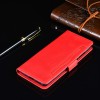 Etui portefeuille iPhone 12 mini avec coque silicone intégrée et multiple rangements cartes - Rouge