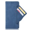 Etui portefeuille iPhone 12 mini avec coque silicone intégrée et multiple rangements cartes - Bleu foncé