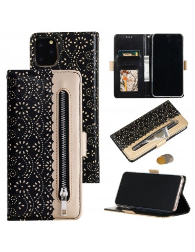 Etui portefeuille iPhone 12 Pro Max avec rangements intégrés - Noir