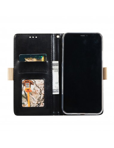 Etui portefeuille iPhone 12 Pro Max avec rangements intégrés - Noir