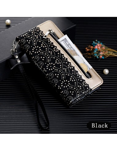 Etui portefeuille iPhone 12 Pro Max avec rangements intégrés - Noir