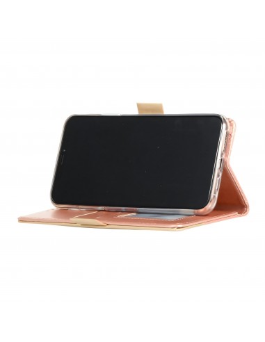 Etui portefeuille iPhone 12 Pro Max avec rangements intégrés - Rose
